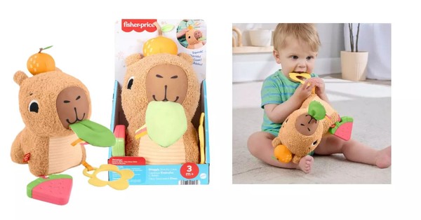 Fisher-Price. HYR54 Kapibara Sensoryczna. Przytulanka Fisher Price-image