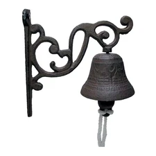 Cast Iron Hanging Garden Bell indoor and outdoor Walls Fence