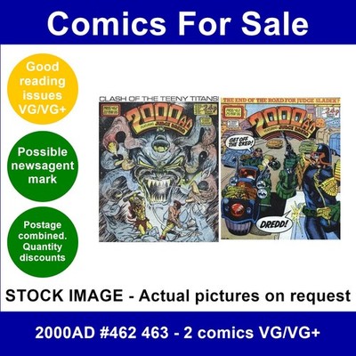 2000AD #462 463 - 2 comics VG/VG+