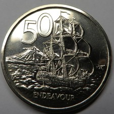 New Zealand 50 Cents 1969 Copper-Nickel KM#39 Prooflike