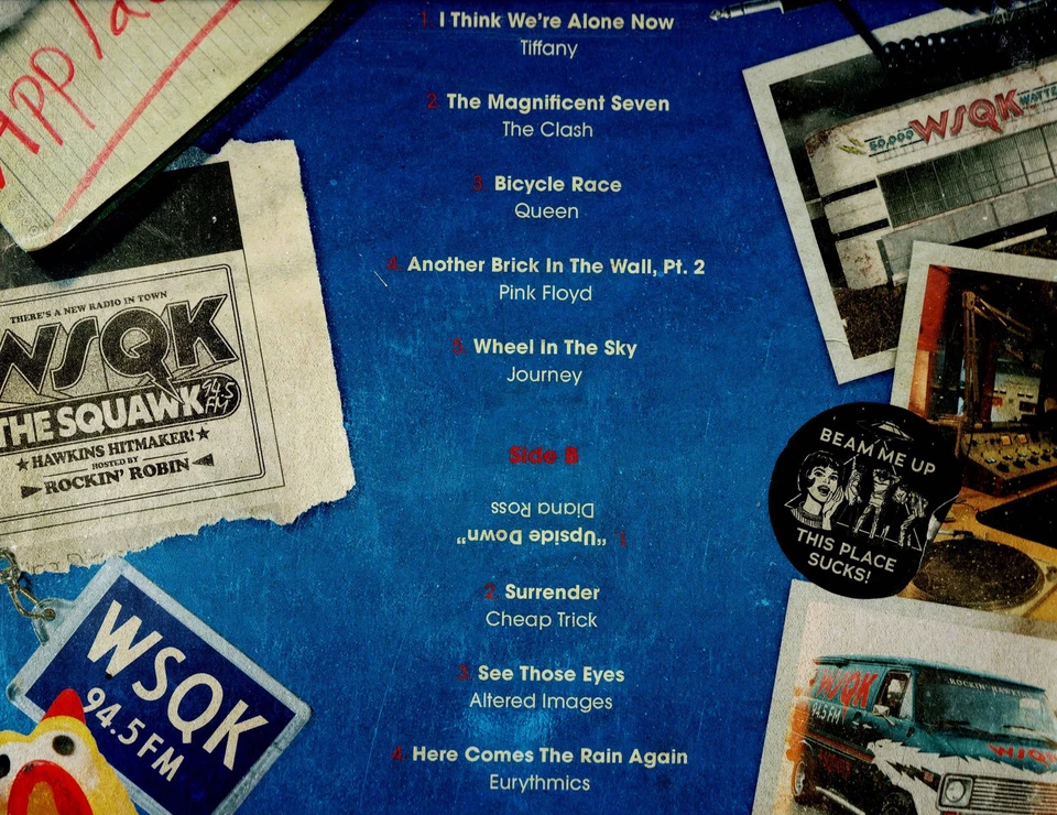 STRANGER THINGS WSQK COLLECTION -VAR (LP 2025) NEW *RED VINYL* *10 TRACKS* - Image 2 of 2