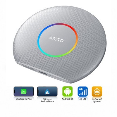 ATOTO Magic AI BOX Wireless Carplay& Android Auto Adapter GPS 4G LTE Plug &Play