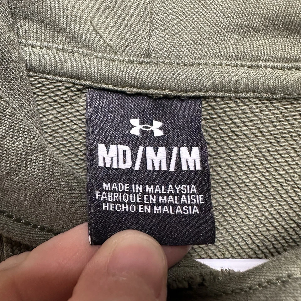 Sudadera con capucha Under Armour Project Rock de felpa de peso pesado para hombre sudadera verde mediana Foto 4 de 4