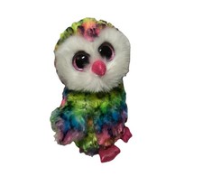 Owen the Owl Ty Beanie Boo Black And Rainbow Owl Plush 6” With Tag