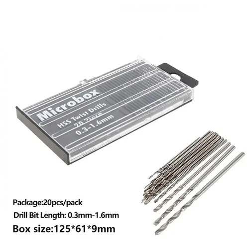 20Pcs Drill Bits For Precision Crafts Jewellery Watch Repair Model Making Hobby - Picture 3 of 6
