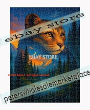 500 piece jigsaw puzzle Lion Forest Sunset nature