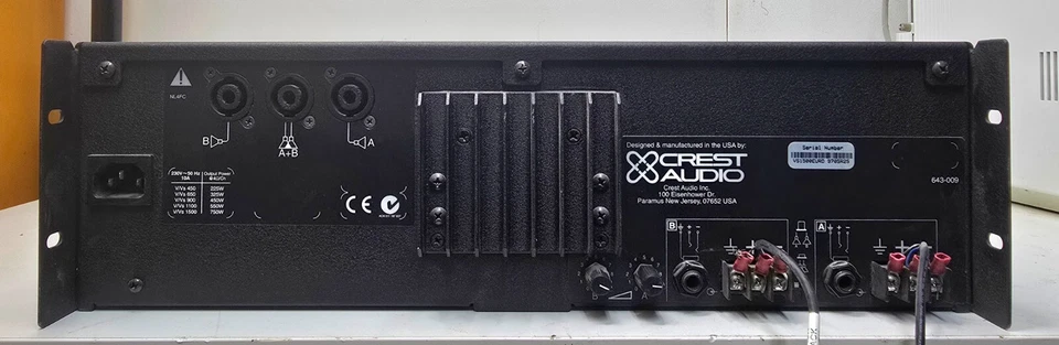 Crest Audio Amplifier Vs 1500 Professional Power Amplifier Rack mounts - Image 4 of 4