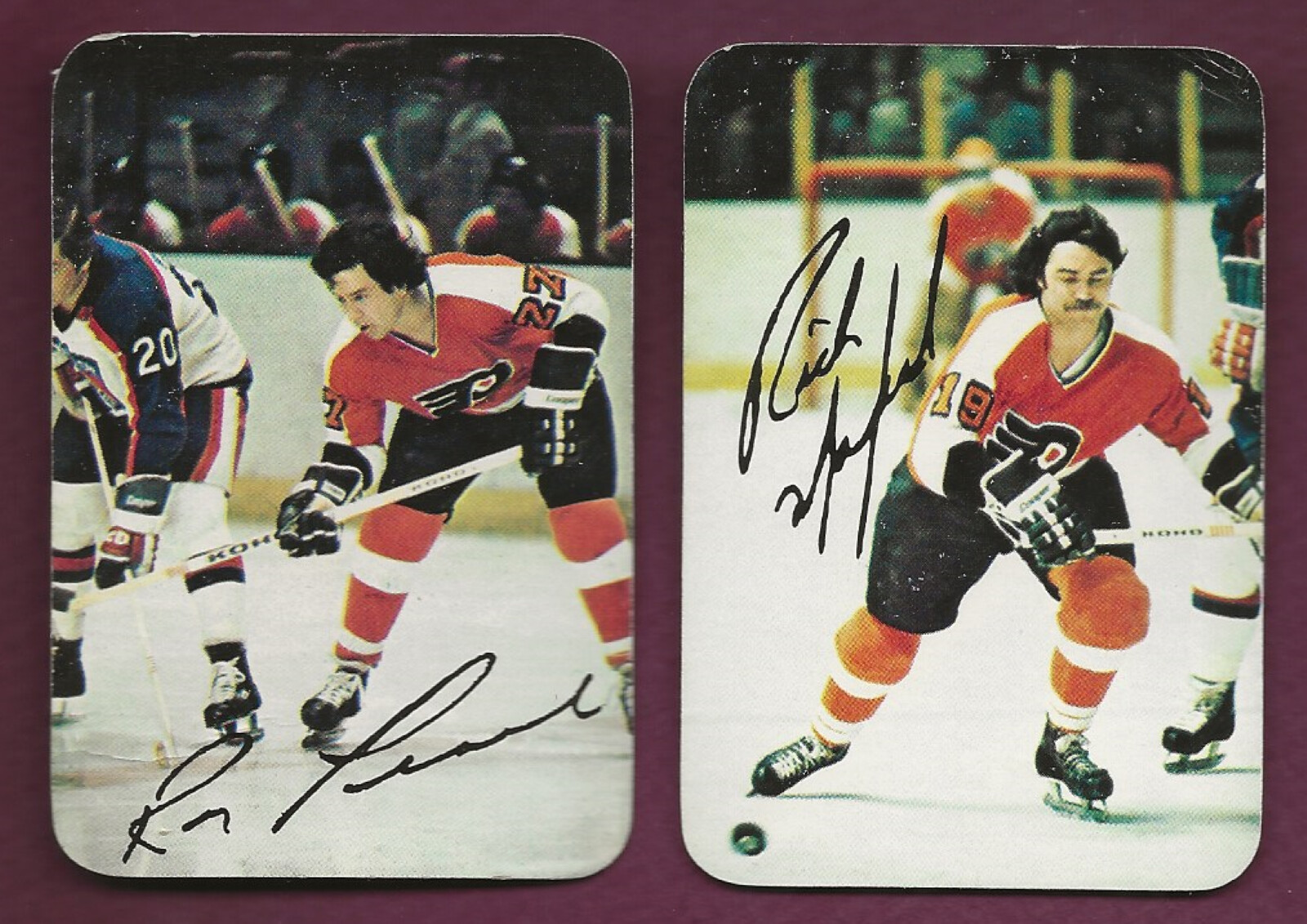 1977-78 Topps Glossy Inserts Lot #8 Reggie Leach & #9 Rick MacLeish