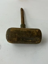 Vintage Wood Door Knob 3" wide Salvage Hardware Handle Spindle Antique