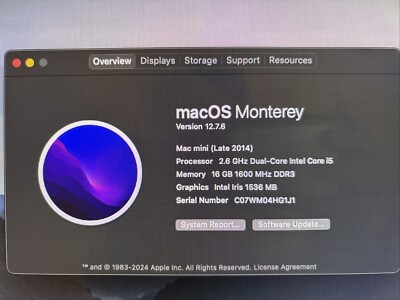 mac mini 2014 i5 2tb Ssd