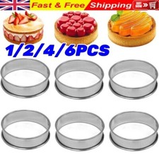 1-6PCS Crumpet Rings Baking Ring Pastry Rings Muffin Cooking Rings for Baking