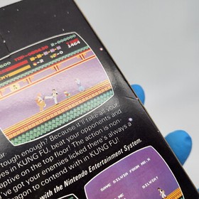 Kung Fu Nintendo NES Black Box 5 Schrauben Hangtab Early Print - Near Mint - USA
