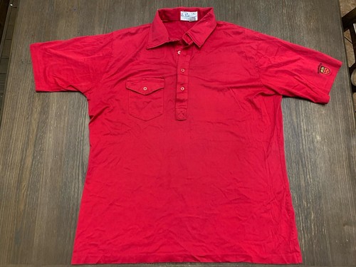 Vintage Pickering Active Sportswear Mens XL Cotton Red Polo Golf Shirt