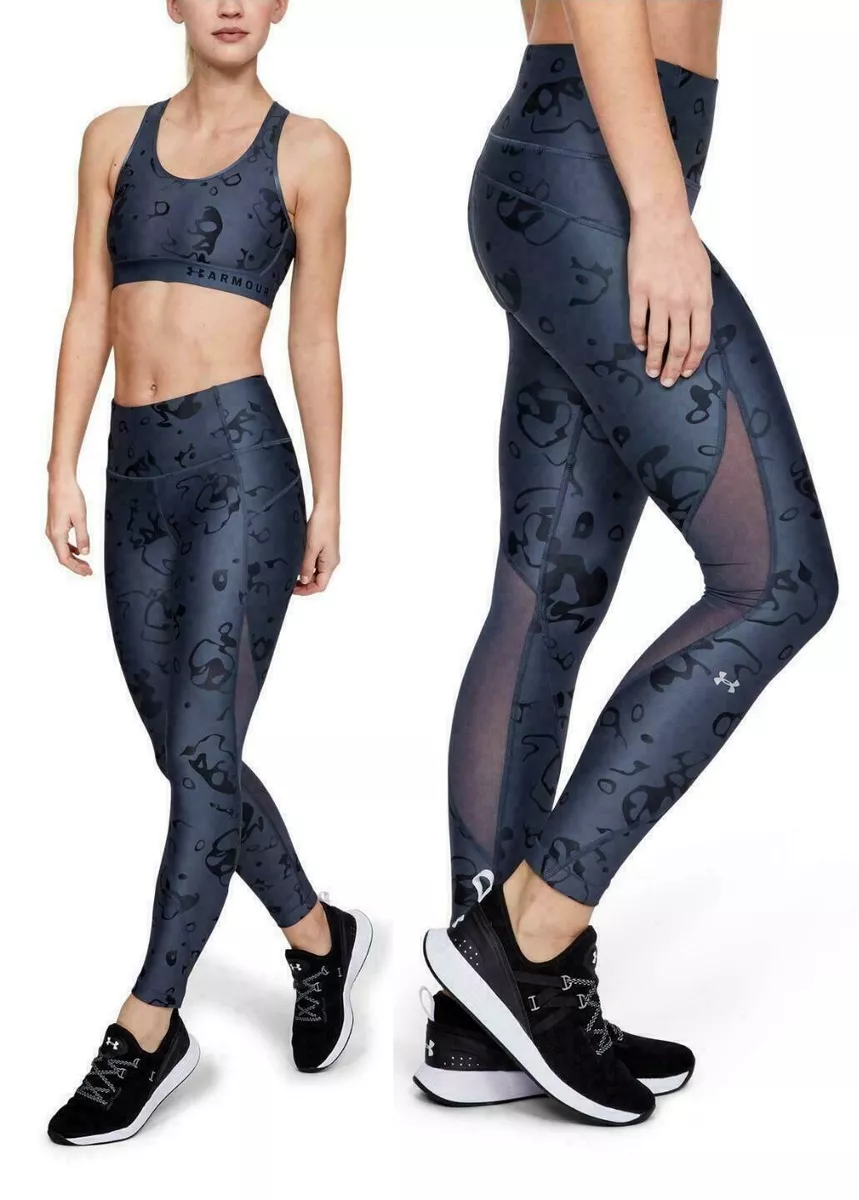 Under Armour Heatgear Print Capri Tights Women 1345972-044 Downpour Grey XL