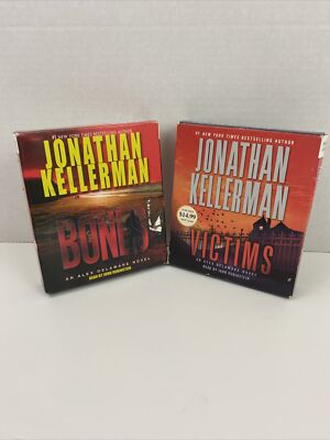 2 Abridged Audio Books By Jonathan Kellerman  Bones  &  Victims 