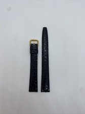 12mm Cobra Genuine Crocodile Leather Watch Strap Black HIGH QUALITY!! OFFERS!!