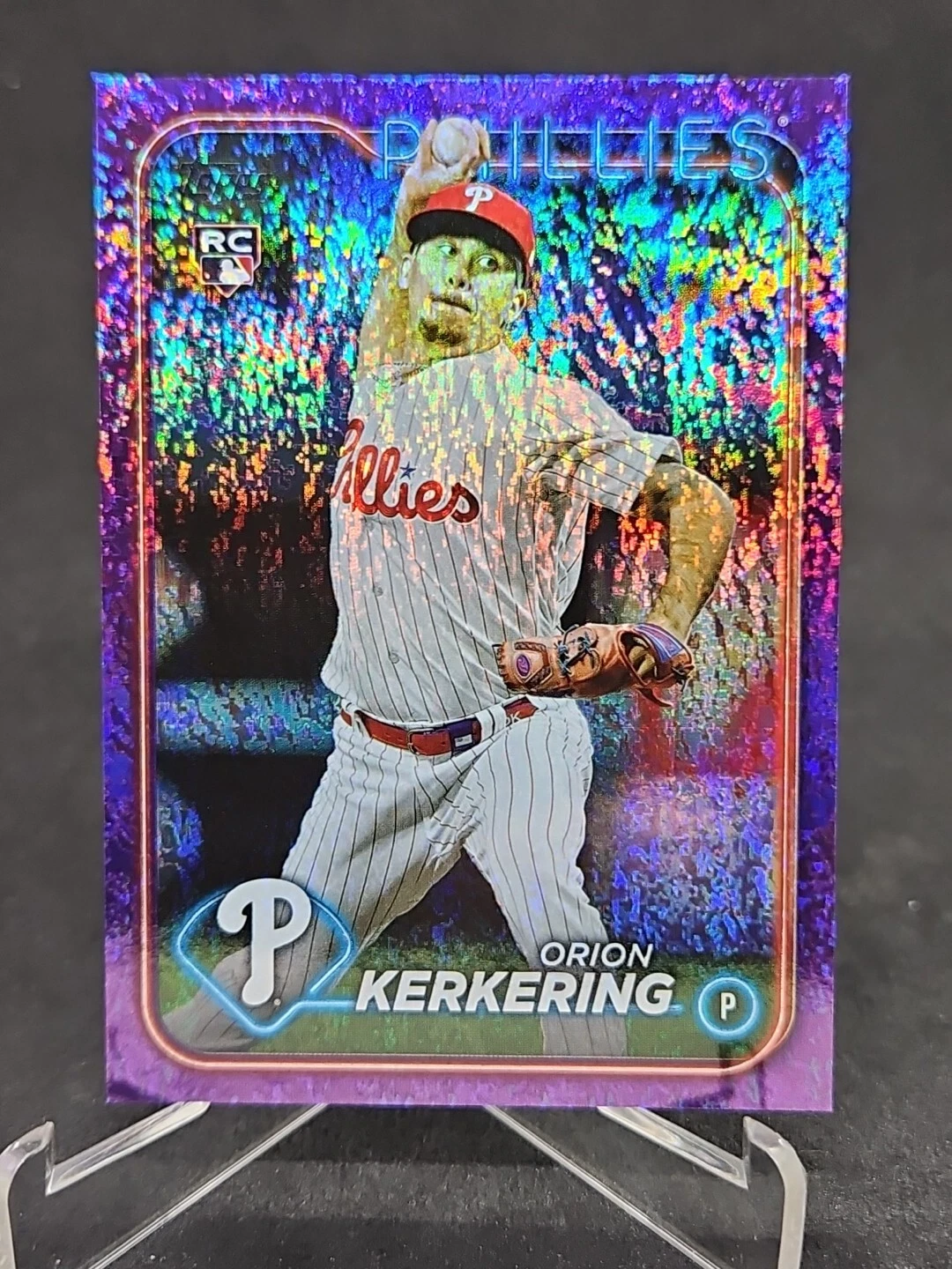 2024 Topps Series 2 Orion Kerkering Purple Foilboard /799 #520 Rookie