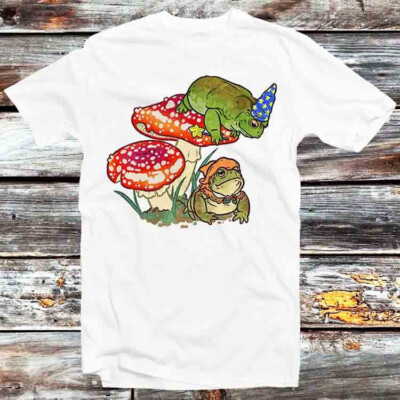 Frosch Kröte Pilze Hexe Zauberer Zauberpilz T-Shirt B1365