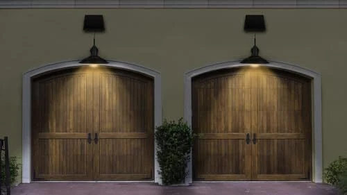 Luz con energía solar montada en la pared cuello de cisne granero, patio, terraza y luz de camino Foto 4 de 4