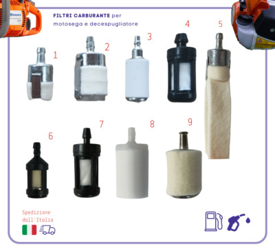Set Di 5 Filtri Carburante - Tubo Carburante - Manicotto In Gomma - Per - Foto 10
