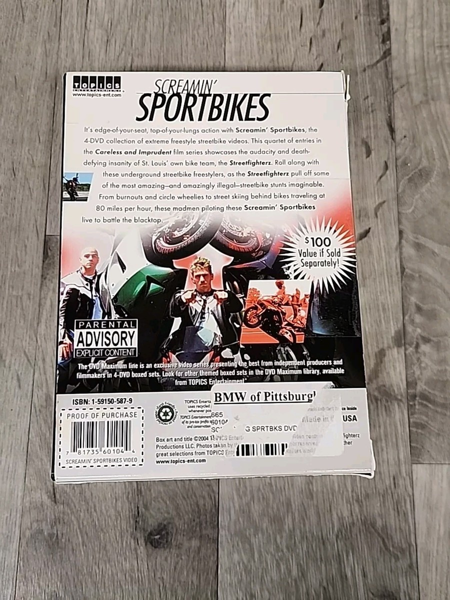 Screaming Sportbikes DVD 2004 4-Disc Set - Evolution