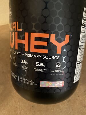 RIVAL NUTRITION :Whey Protein   Fruity Cereal  29 SERVINGS , Exp: 05/25