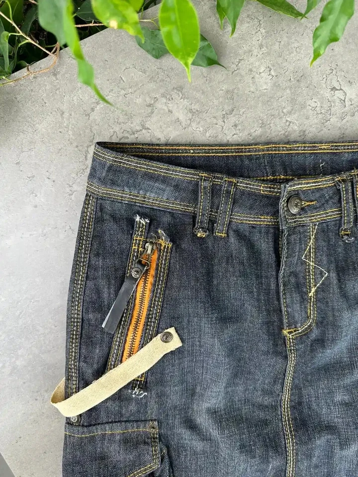 Винтажная грузовая мини-юбка бондаж с несколькими разъемами женская размер 10 - Изображение 2 из 4