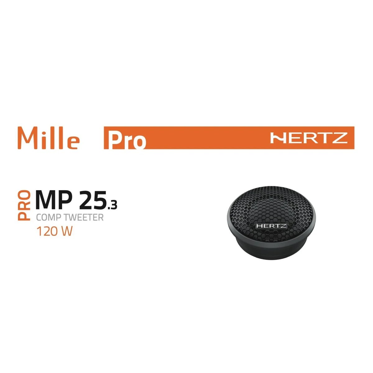 HERTZ MP25.3 Mille PRO 1.14" 120W 4 Ohm Tetolon Component Tweeters – New