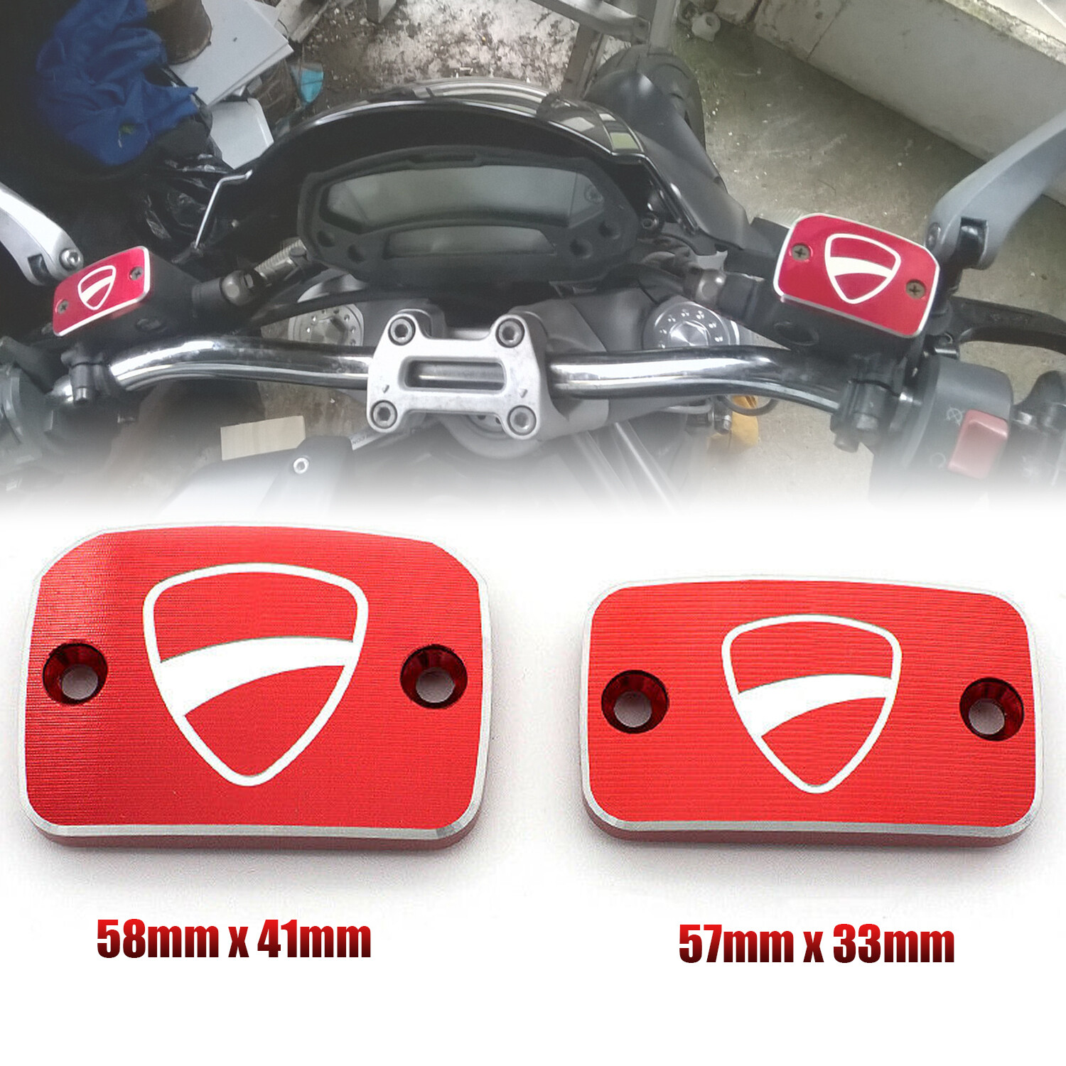 Reservoir Brake Fluid Covers Caps For Ducati Monster 600 695 696 S2R 800 795 796