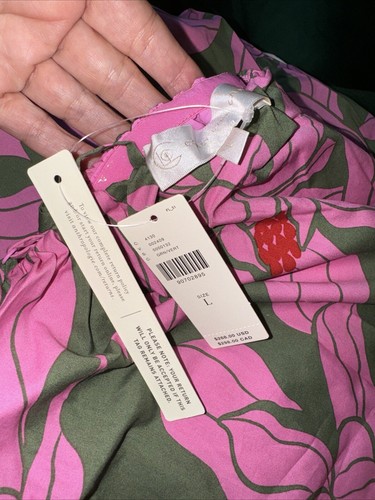 NWT Anthropologie Corey Lynn Calter Tiered Mini Dress Pink Green Floral Ruffle L - Picture 5 of 8