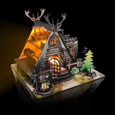 Model Kit Adult Miniature House Kit Doll Houses Book Nook DIY Kit