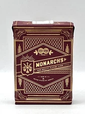 Theory11 Monarchs Playing Cards High-Quality Poker Deck Burgundy & Gold Edition