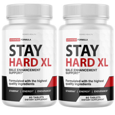  2 Pack Stay Hard XL - Male Performance Dietary Supplement 60 Capsules