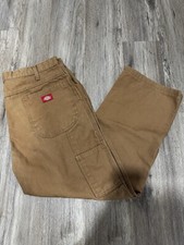 Dickies Men's Carpenter Pants, Double Stitch, 2 Tool Loops, Pockets, Denim Twill