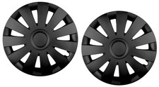 2 x14" Inch Caravan Motorhome Wheel Trims Rims Hub Caps BLACK