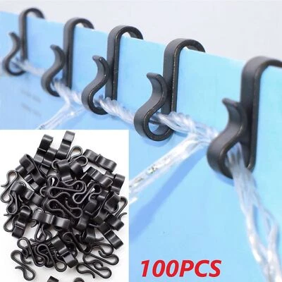 10/100Pcs Gutter Hanging Hooks "s" Clips for Christmas String Lights Outdoor