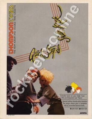 Thompson Twins Quick Step & Side Kick 'The Face' LP advert