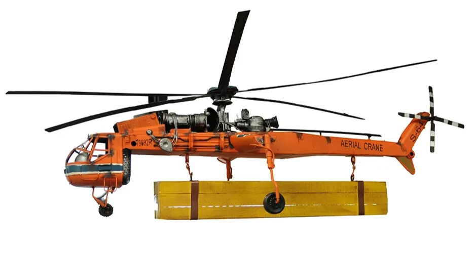 Sikorsky S-64 Skycrane Heavy Lift Helicopter Metal Model 40