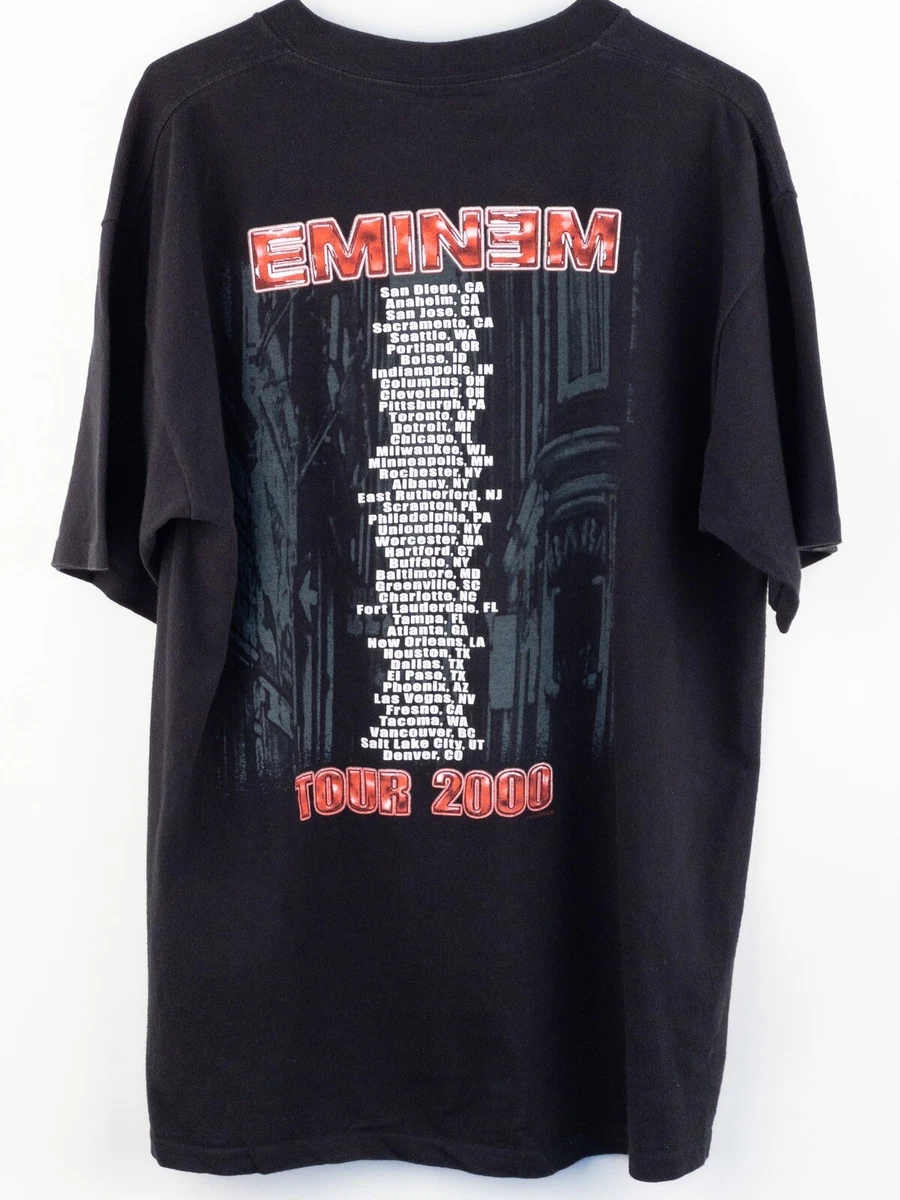 Vintage Eminem Concert Tour 2000 Shirt All Sport Events Single Stitch Size Large