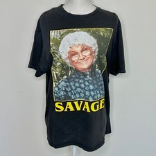 The Golden Girls Sophia Savage T-Shirt in Black 80's Size L 100 Cotton