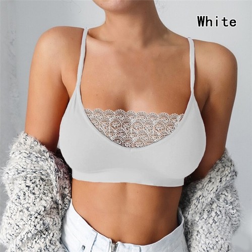 Women Sexy Lace Vest Cropped Tank Tube Top Seamless Stretch Sports Yoga Camisole - Picture 10 of 48