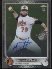 Marcos Diplan Rookie #RA-MD Autograph 2022 Topps Chrome Rookie Autographs Card. rookie card picture
