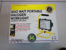 OSHA Halogen Worklight with Stand/Handle - 500-Watt Portable Handheld Shop Light