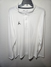 Mens Jordan Dri-FIT Long Sleeve Half Zip Golf Top White DQ7913-100 Small NWT