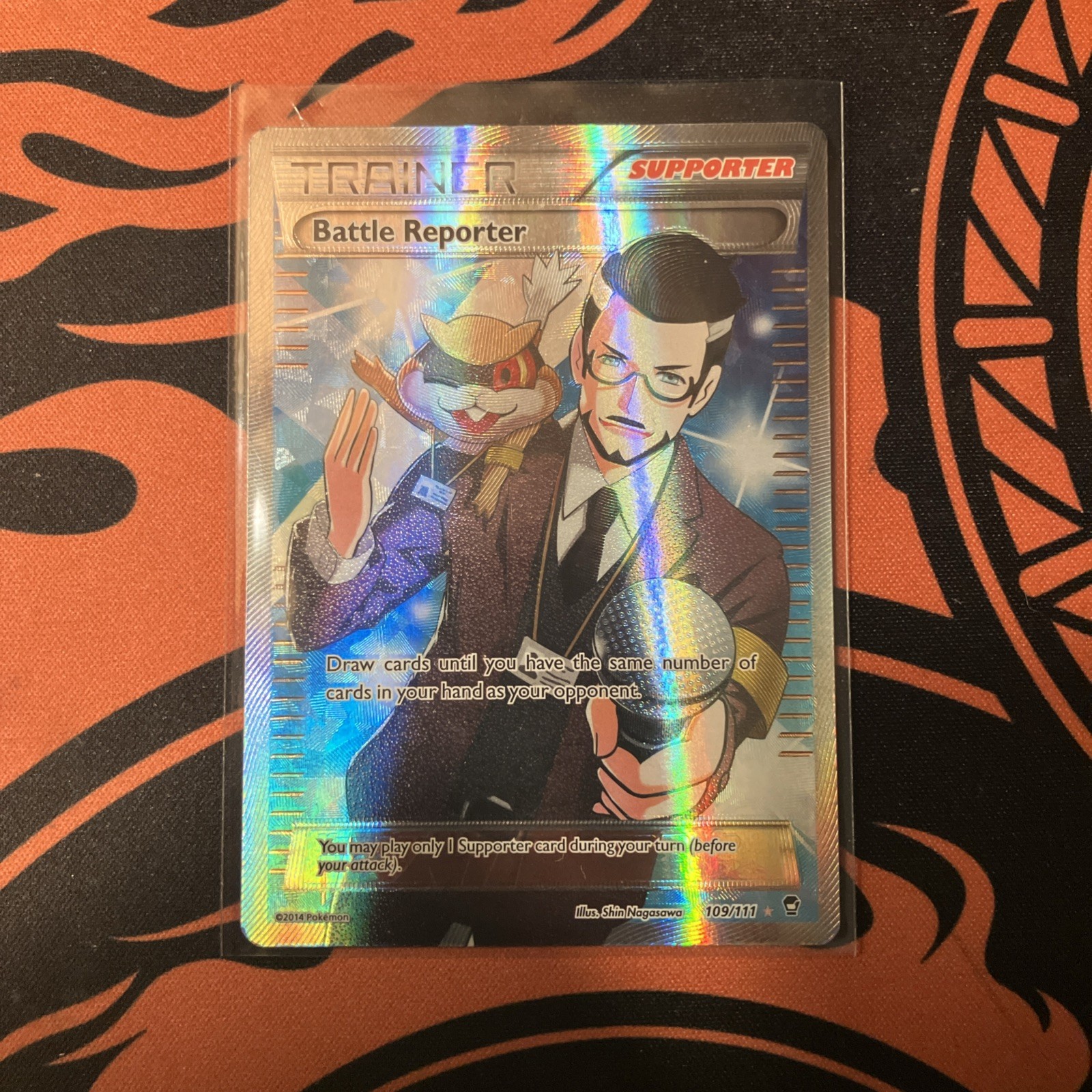 Pokemon Battle Reporter Full Art 109/111 XY-Furious Fists (FFI) Holo LP