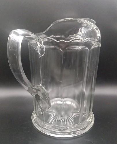 Vintage 2 ~ Liter klar schwer dick Glas Krug, 9" x 6" x 8-3/4", Starburst Boden - Bild 9 von 15