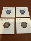 Lot of 4x SEATED LIBERTY Silver Dimes 10C Including a Carson City Rare 1853-1886