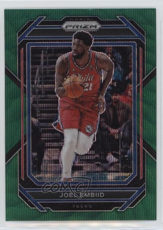 2022-23 Panini Prizm Green Wave Prizm Joel Embiid #34 11es