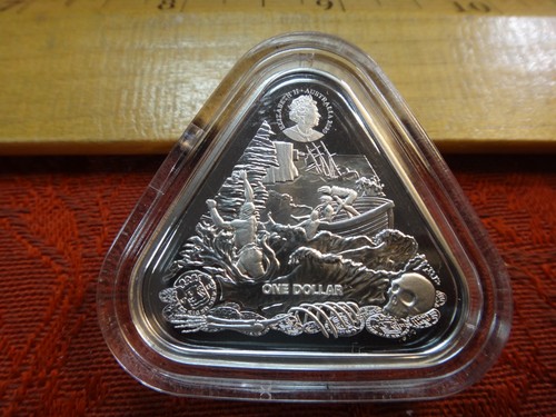 2020 Australia Zuyt Dorp Shipwreck 1 Oz .999 Silver $1 Coin Triangle - Picture 2 of 3