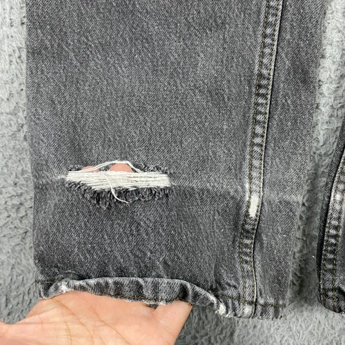 VTG 90s Levis 501 Jeans Mens 31x30 Gray Denim Button Fly Made USA - Picture 3 of 16